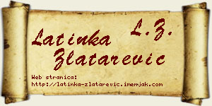 Latinka Zlatarević vizit kartica